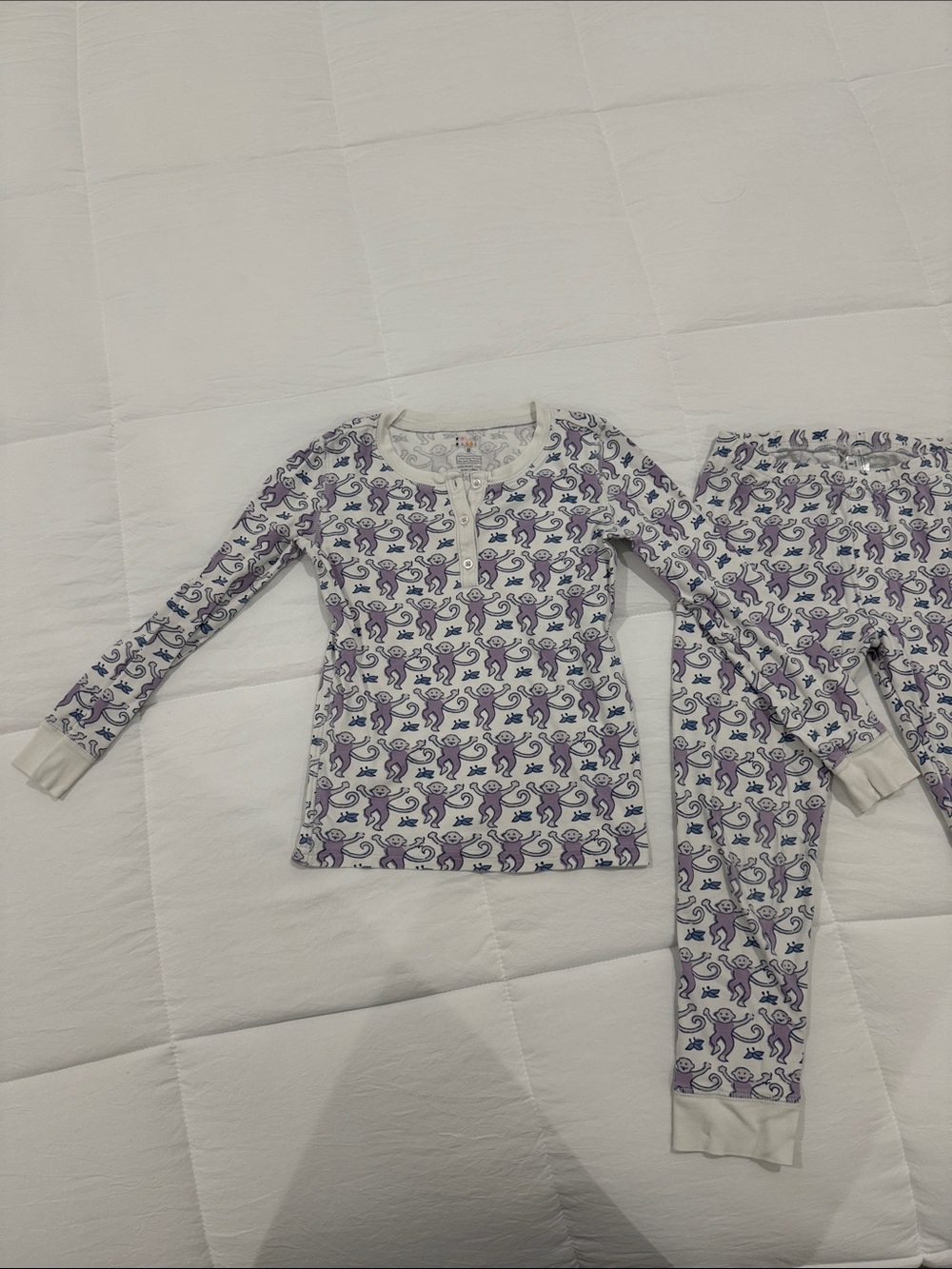 Kids Roller Rabbit Purple Monkey Print Pajama Set